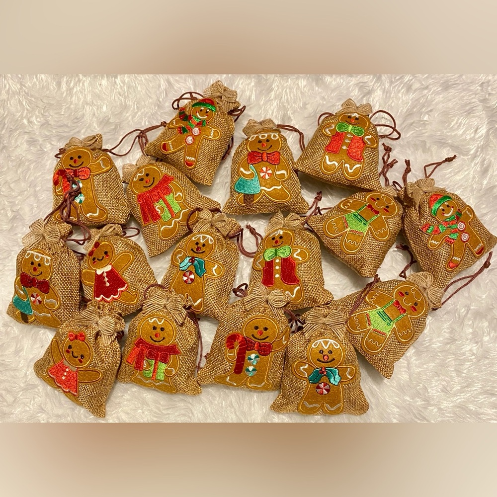 16 NEW Gingerbread Christmas Tree Ornaments